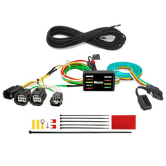 MECMO 4-Way Flat harness rear installation showing simple setup for tow compatibility.