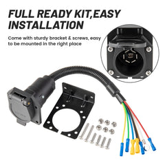 MECMO 7-pin wiring harness for easy, color-coded RV wiring integration.