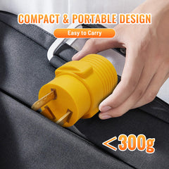 MECMO compatible with RV parks, generators, and home sources