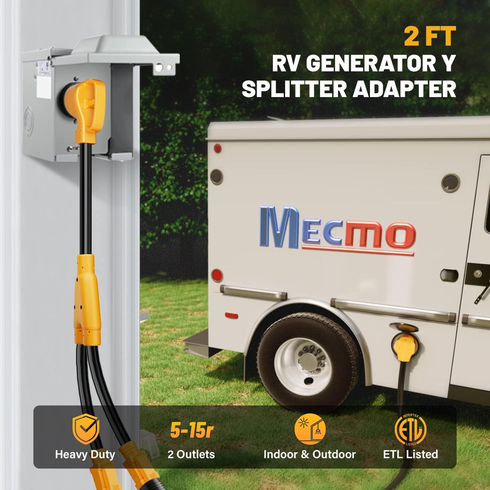 MECMO dual 5-15R outlets deliver two 110V sockets for tools.