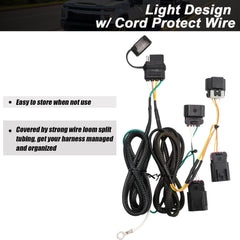 MECMO harness installation behind the Equinox or Terrain tail light is straightforward.