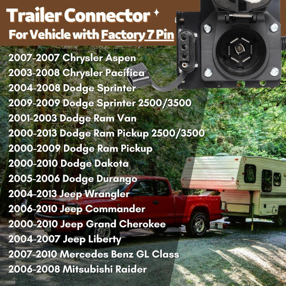 MECMO Multi-Tow compatible with Dodge, Jeep, Ram tow plugs.