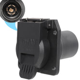 MECMO OEM-Style 7-Way RV Blade Socket front view ready for trailer power
