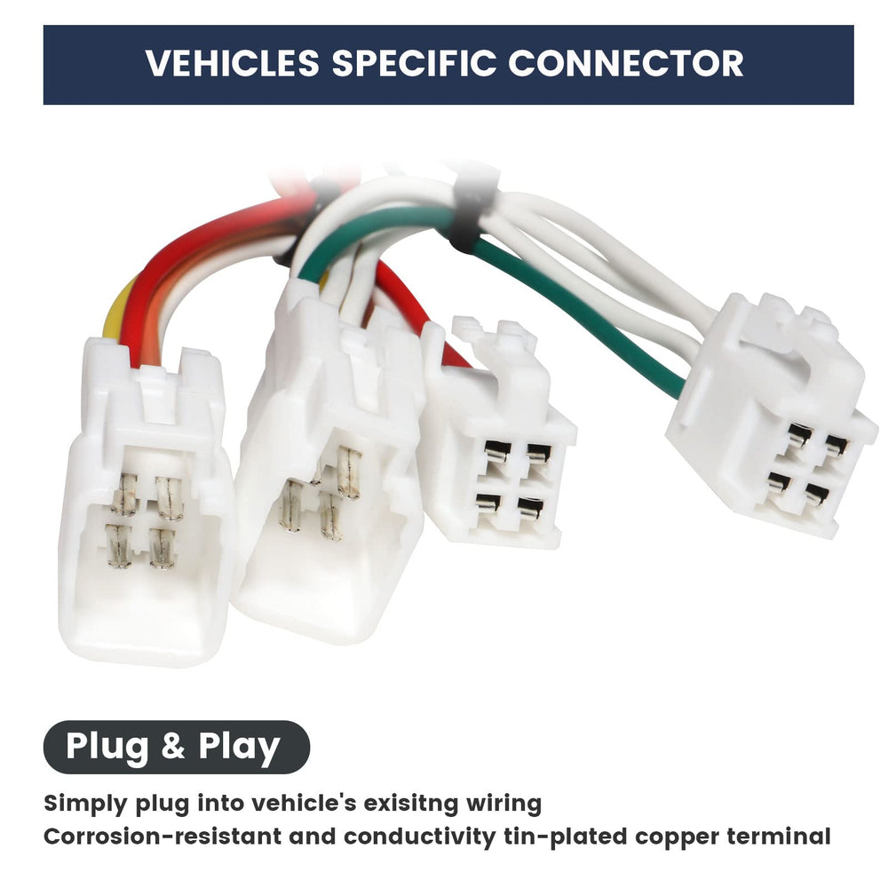 MECMO RAV4 Prime compatibility with plug-in T-connector for towing lights.