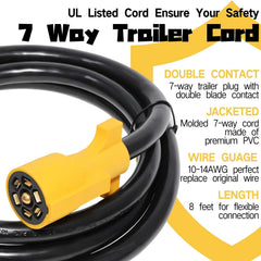 MECMO replacement 7-way flat-pin harness for hassle-free upgrades.