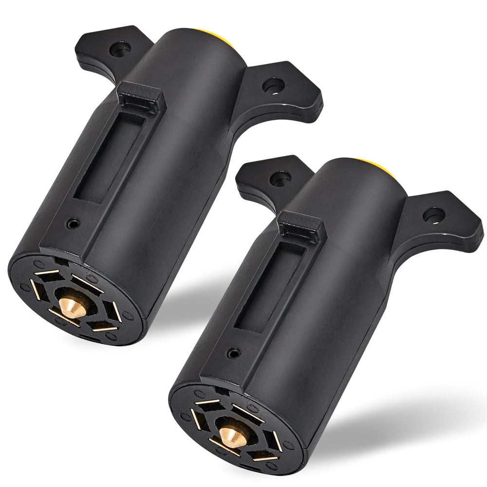 MECMO RV 7-pin trailer plug side 2-pack for reliable lighting power.