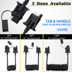 MECMO stretchable design reaches about 8 ft for flexible towing setups.
