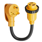 MECMO TT-30P to L5-30R adapter locking connector for RV power