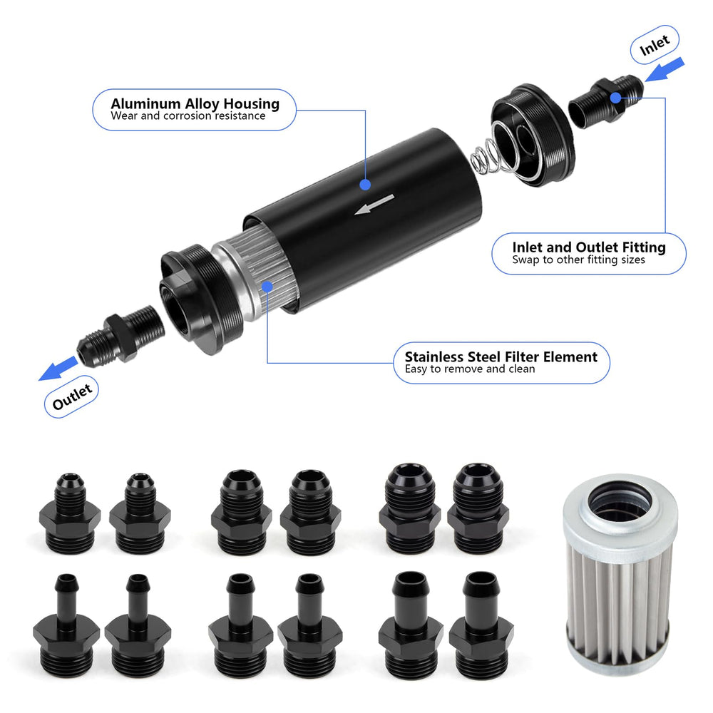 Medoon barb adapters for 1/2, 3/8 and 5/16 inch fittings