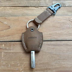 Meeboy leather sleeve fits house, car, and motorcycle key types