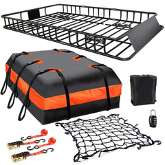 MeeFar roof rack basket on vehicle boosts cargo space for gear and luggage