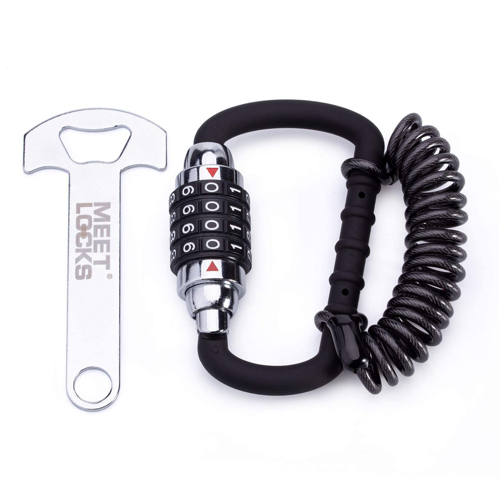 MEETLOCKS motorcycle helmet lock hook secures helmet after ride