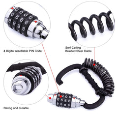 MEETLOCKS telescopic cable lock provides flexible locking options