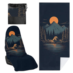Meetravel car towel seat cover full set protects seats from dust and pet hair.