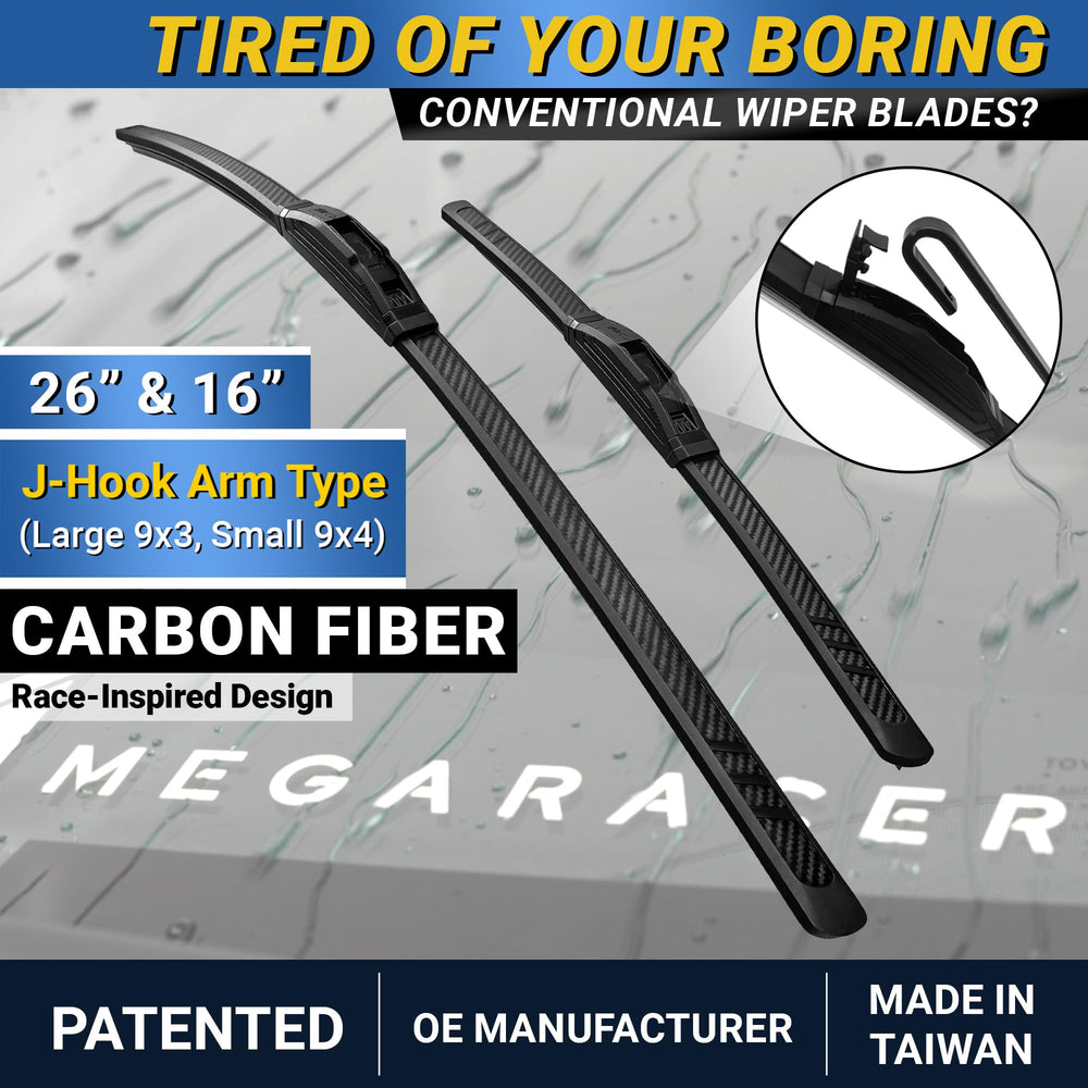 Mega Racer 16-inch front blade designed for a seamless vehicle fit.