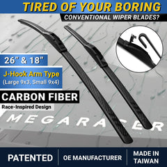 Mega Racer 26-inch front wiper for smooth, streak-free rain performance