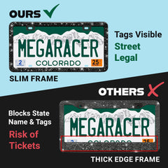 Mega Racer durable stainless steel resists weather and car washes with shine