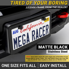 Mega Racer frame with rust-free stainless steel design built to resist weather.