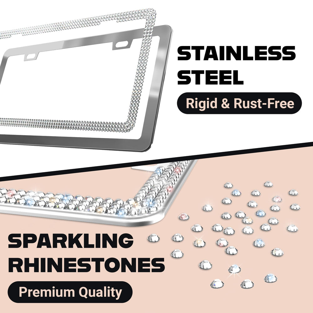 Mega Racer slim edge design frames license plate without obstruction.