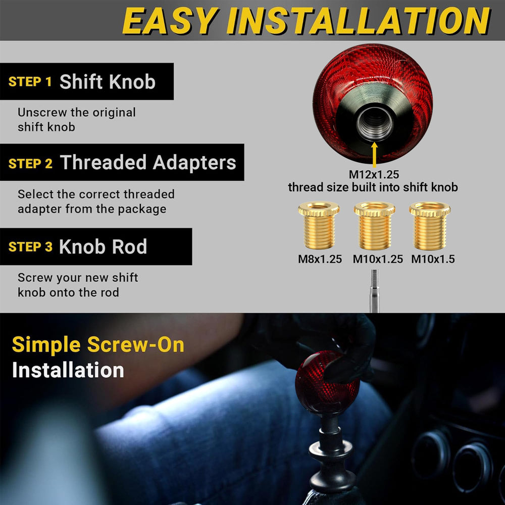 Mega Racer shift knob compatible with many vehicle makes and models