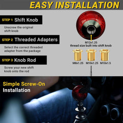 Mega Racer shift knob compatible with many vehicle makes and models