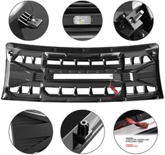 MEGAIE package includes wiring harness and installation bolts for F-150 grille