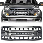 MEGAIE Ford F-150 front grille replacement with matte black finish for rugged styling
