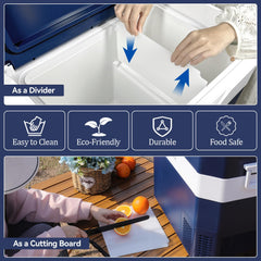 Megiu 12V cooler at home shows versatility for dorms, apartments, or cabins.