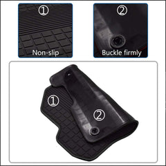 Megiteller floor mats feature hex design that traps debris and moisture.