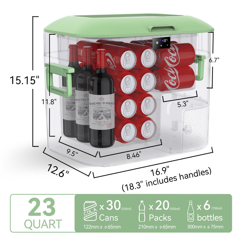 Megiu touch-control display enables easy on-the-go temperature adjustments.