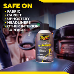 Meguiar's odor-fighter mist disperses odors through car vents for quick refresh.
