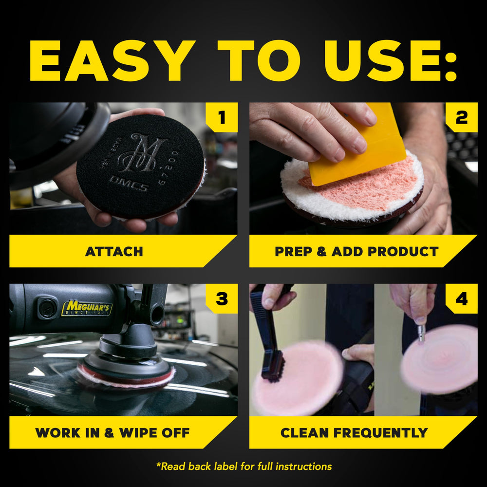 Meguiar's DMC5 DA 2-pack packaging emphasizes value for pros and hobbyists.
