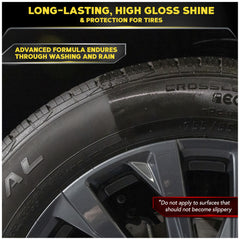 Close-up of applying Meguiar's Endurance Tire Gel for an even shine