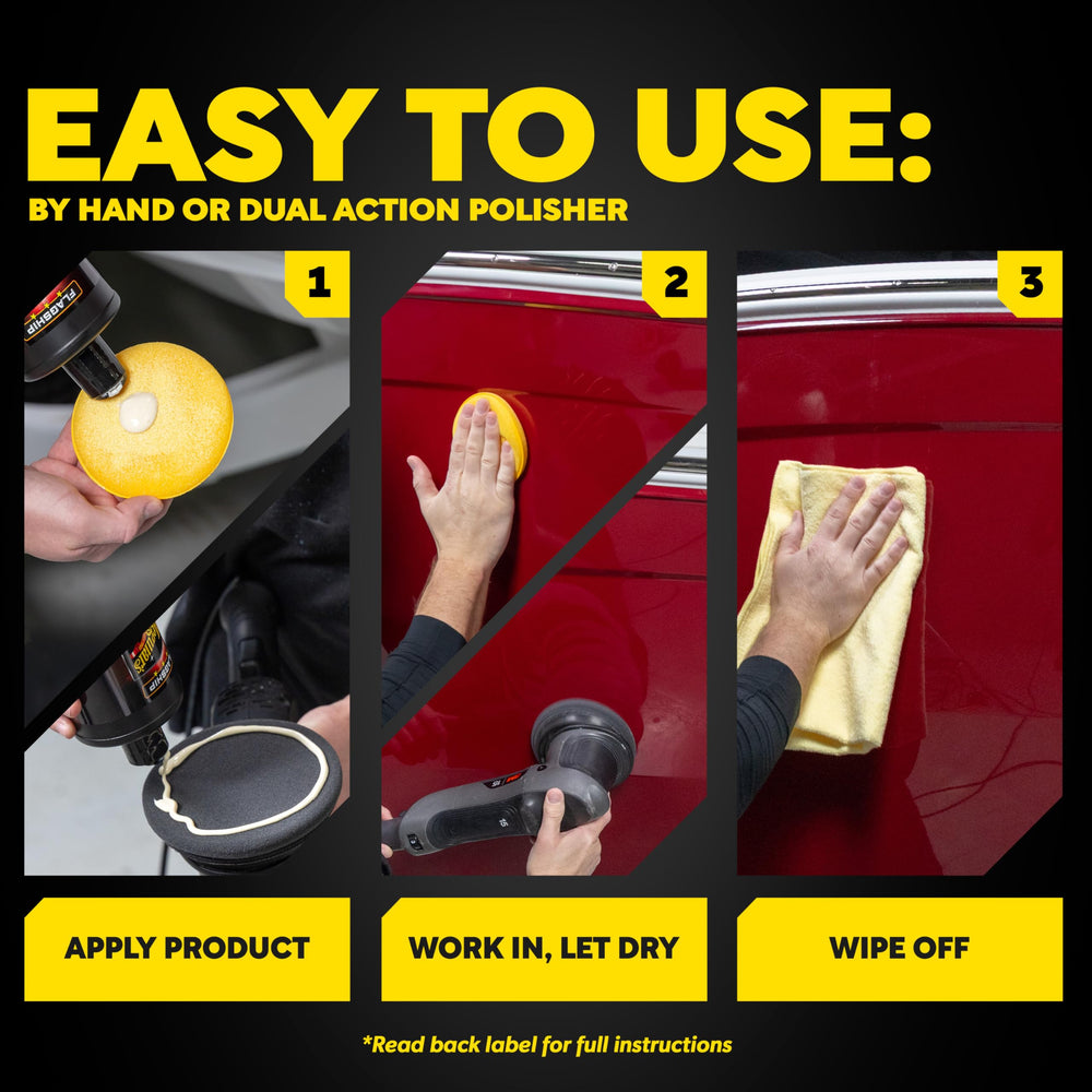 Meguiar's Flagship Marine Wax shows easy by-hand application for beginners.