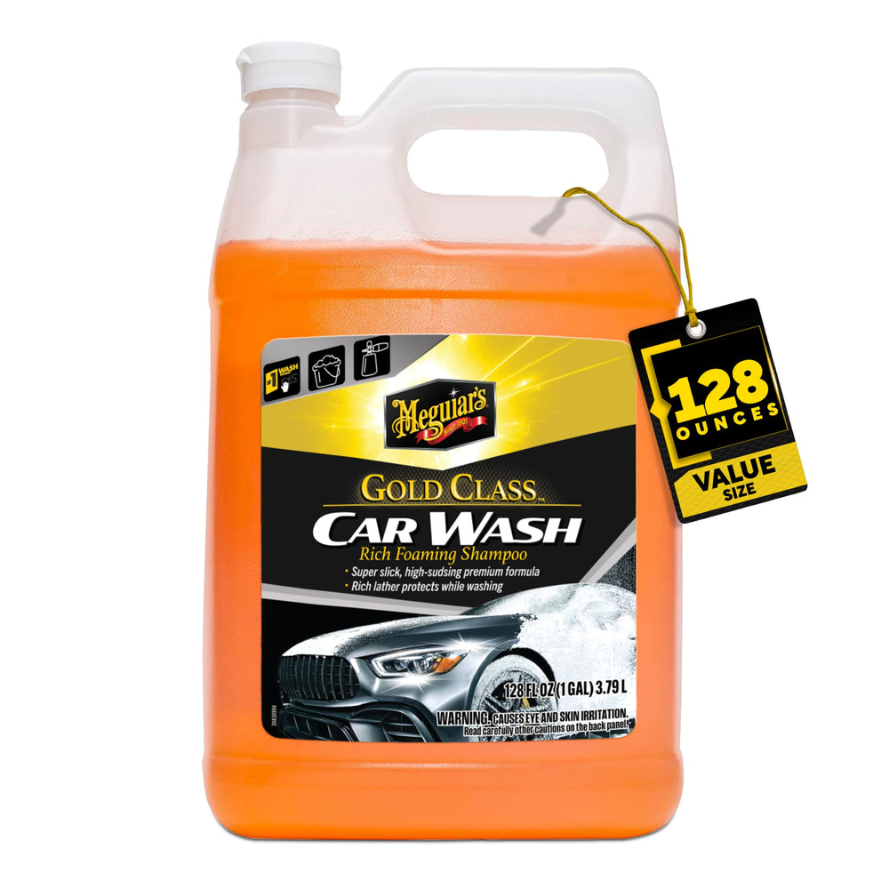 Meguiar's Gold Class Car Wash foaming cannon-ready action for a luxurious wash
