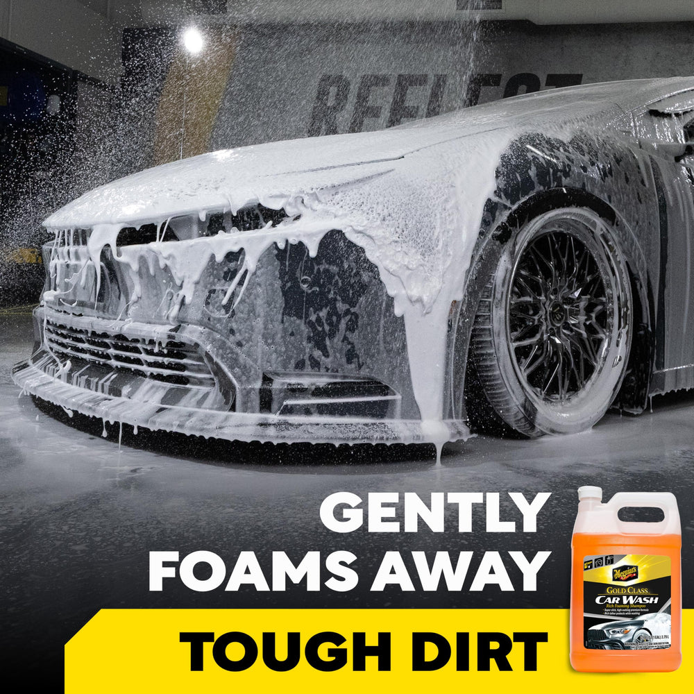 Meguiar's Gold Class thick lather lifts dirt without masking wax protection