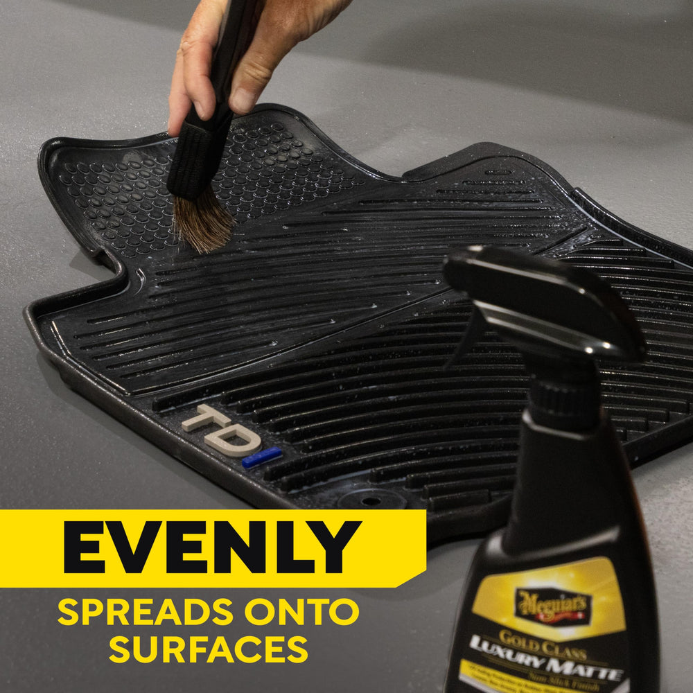 Meguiar's Luxury Matte on dash and trim creates a non-slip surface.