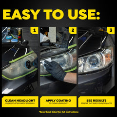 Meguiar's headlight kit removes yellowing for clearer night driving