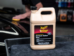 Meguiar's Hi-Tech Yellow Wax applied by hand delivers showroom-worthy gloss.