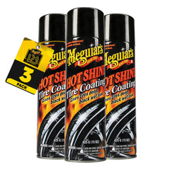 Meguiar's Hot Shine tire coating aerosol can provides long-lasting gloss protection.