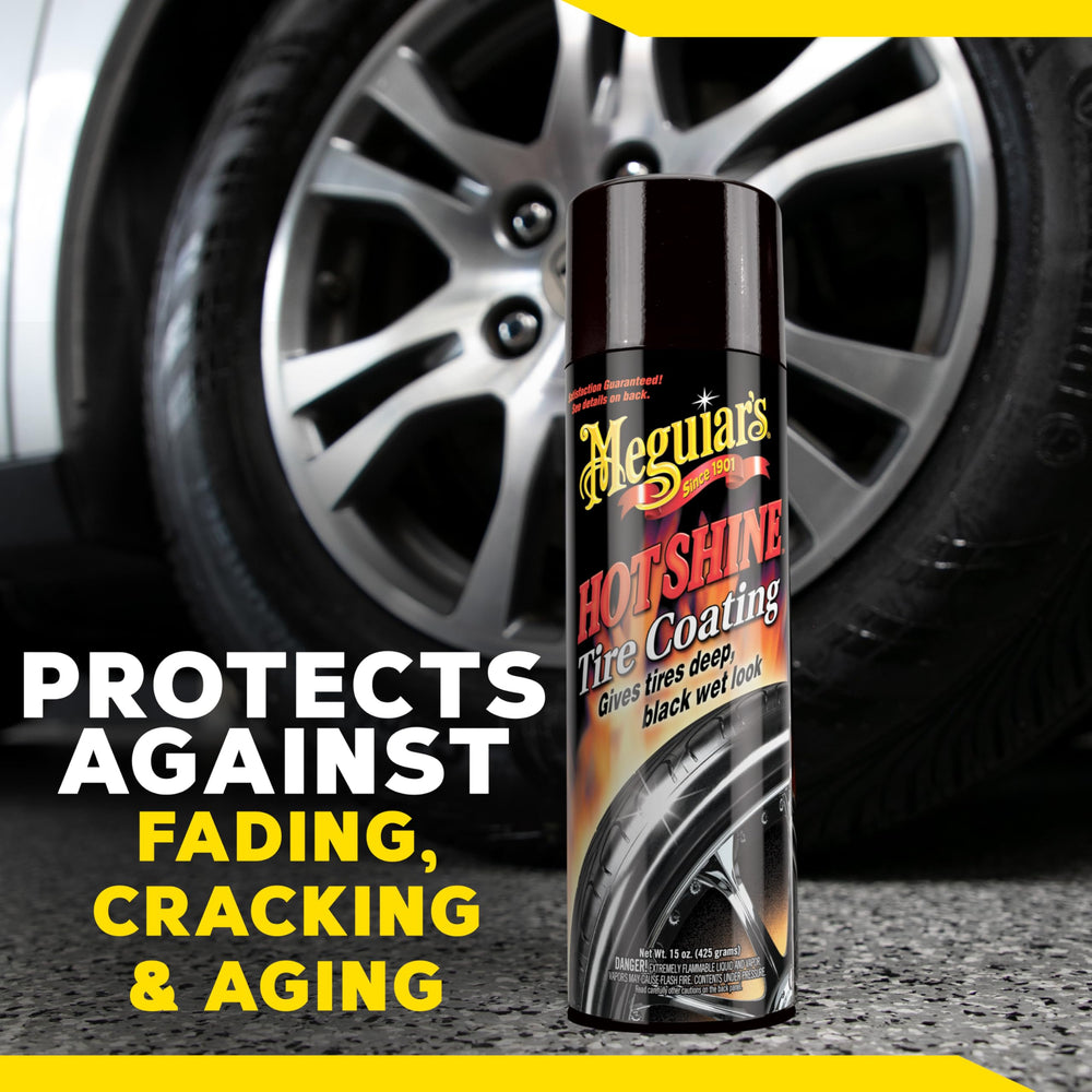 Meguiar's Hot Shine fits into your tire detailing kit for quick upgrades.