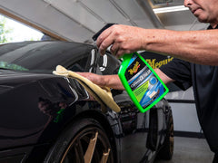 Water beads on a treated panel with Meguiar's Hybrid Ceramic Detailer