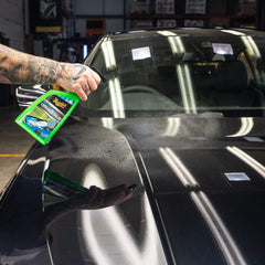 Close-up of SiO2 hybrid ceramic protection from Meguiar's detailer