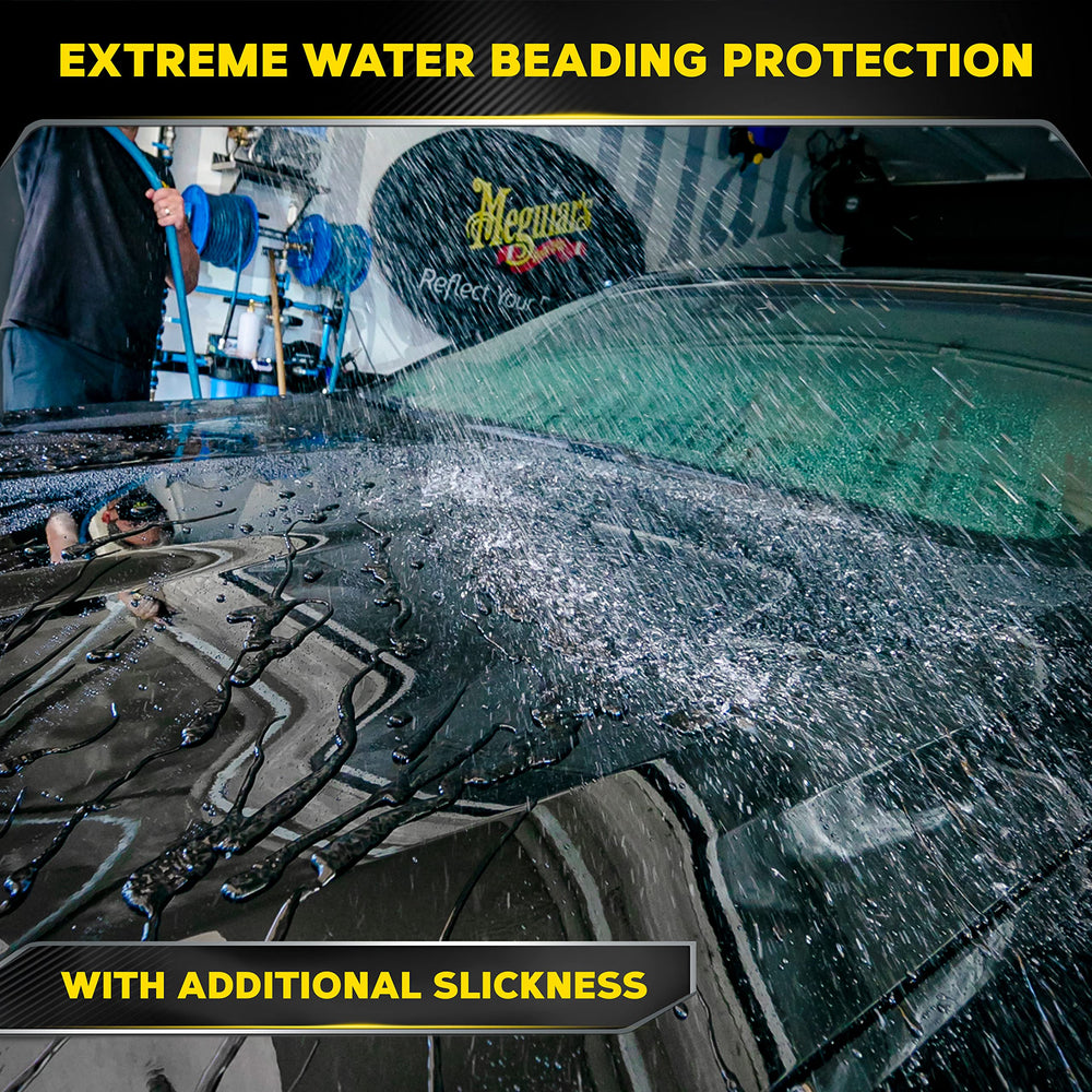 Meguiar's Hybrid Ceramic Liquid Wax 16oz bottle ready for professional-grade sealant.