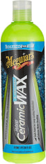Meguiar's Hybrid Ceramic Liquid Wax bottle provides durable paint protection and shine.