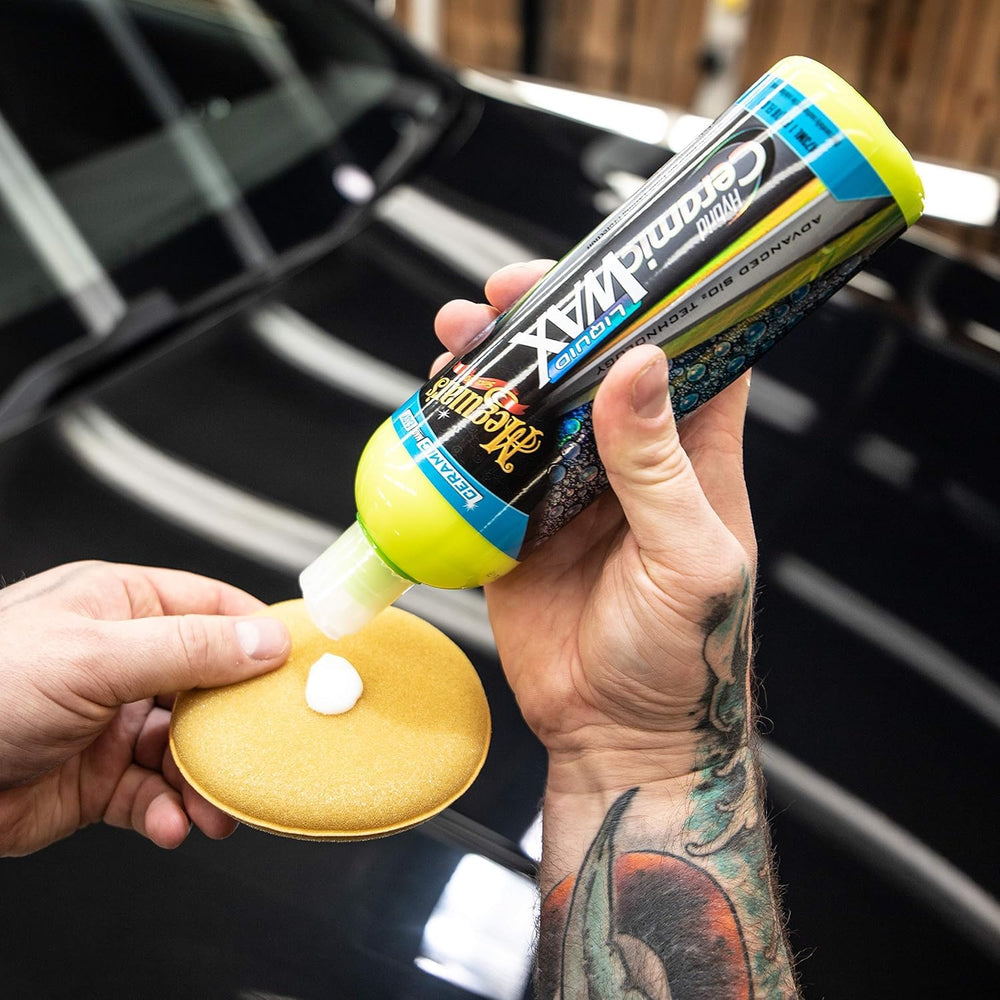 Meguiar's Hybrid Ceramic Liquid Wax protects non-painted trim without whitening.