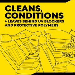 Meguiar's Leather Care Kit 3-inch backing plate attached to a drill for deep cleaning