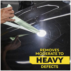 Meguiar's M105 Ultra-Cut Compound with a polishing pad for swirl elimination