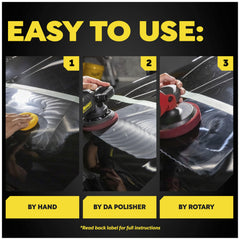 Meguiar's M105 Ultra-Cut Compound in action with a rotary buffer for quick correction