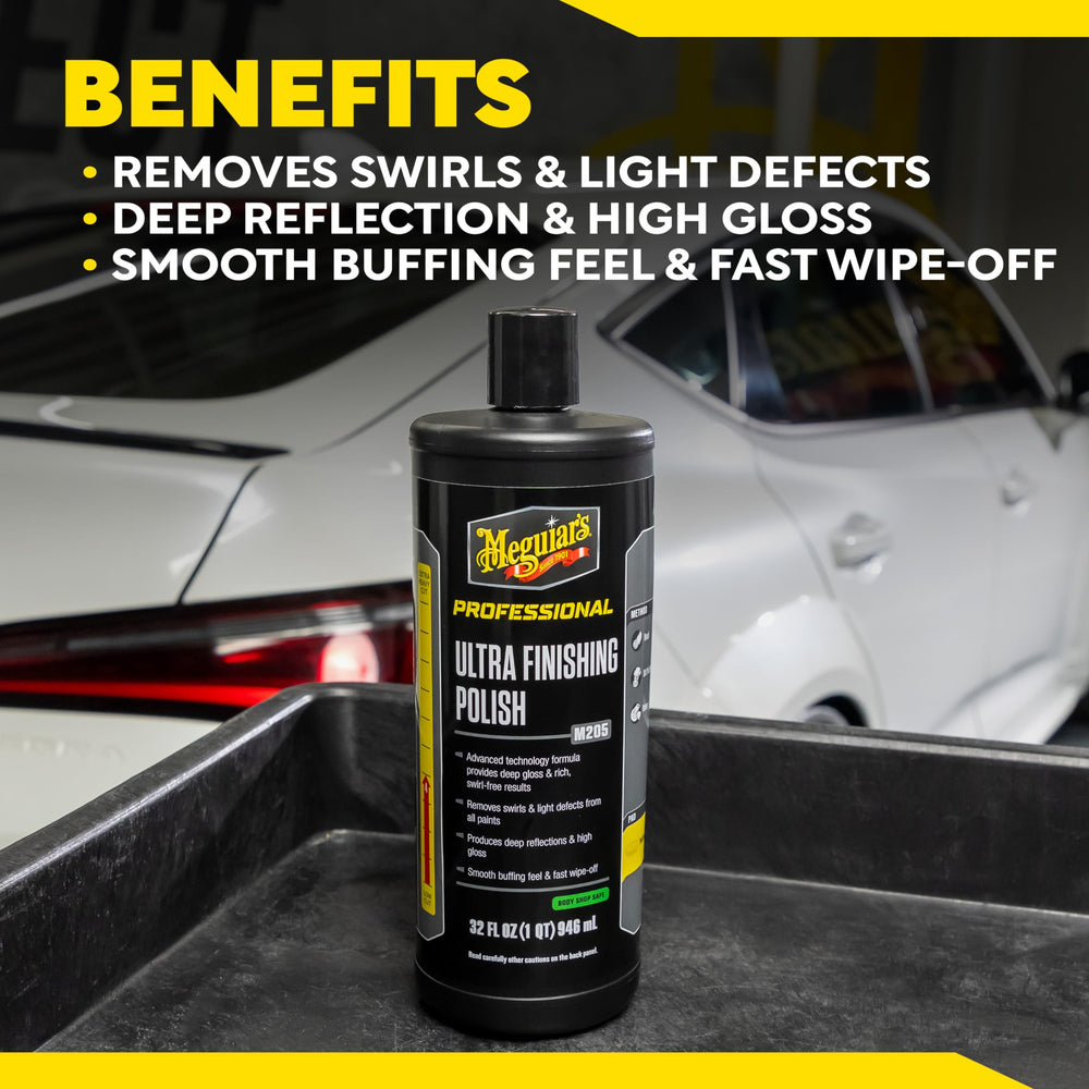 Meguiar's M205 long working time reduces rush during detailing